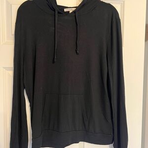Black thin long sleeve Express Hoodie.